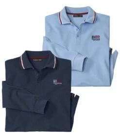 2er-Pack Poloshirts Nature In Piqué-Qualität