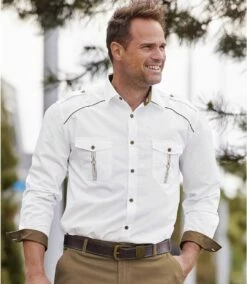 Weißes Popelinhemd -ATLAS FOR MEN Verkäufe 0925e004ad0178271b3f8773caf91b11