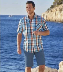 Cargo-Bermuda Aus Stretch-Denim -ATLAS FOR MEN Verkäufe 0e9305292f67ba5ecb49f2b858179147