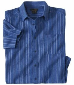 Gestreiftes Krepp-Hemd Santa Monica -ATLAS FOR MEN Verkäufe 0ee0a64d617c6e2b9fab31dec761ff2c