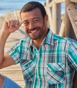 Kariertes Popelin-Hemd Mit Stretch-Effekt -ATLAS FOR MEN Verkäufe 189ce90263a88714bd8e6912312eb3d4