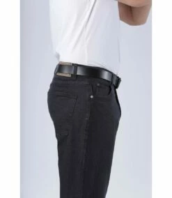 Schwarze Stretch-Jeans Im Regular-Schnitt -ATLAS FOR MEN Verkäufe 1986783f33853e5060144c199b136113