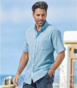 Gestreiftes Hemd Aus Krepp-Stoff