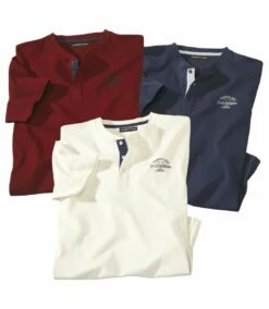 3er-Pack T-Shirts Seeadler Mit Henleykragen
