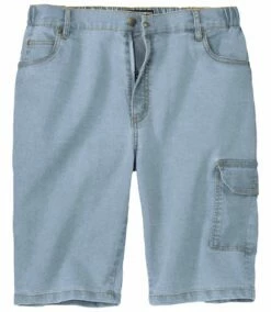 Jeans-Bermuda Im Cargo-Stil Mit Stretch-Effekt