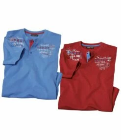 2er-Pack Henleyshirts Beach Club