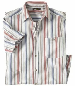 Gestreiftes Sommerhemd Mit Waffel-Effekt -ATLAS FOR MEN Verkäufe 431596a2488dca8cd5cb9ca0d8bae5a7