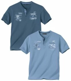 2er-Pack Henleyshirts South Dune