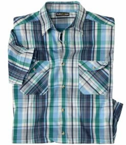 Kariertes Popelin-Hemd Mit Stretch-Effekt -ATLAS FOR MEN Verkäufe 46f72be730fee1a75efefbac262dba0e