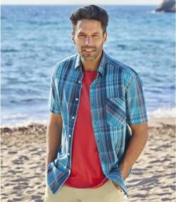 Kariertes Hemd Ocean -ATLAS FOR MEN Verkäufe 4918d68d4e933e19a2d451d93d81bb48