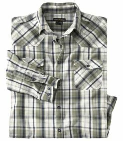 Kariertes Popelinhemd Country -ATLAS FOR MEN Verkäufe 4cecec92c0f09afe1375c37aa94a9357