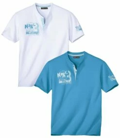 2er-Pack Henleyshirts Nautic