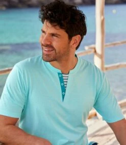 2er-Pack T-Shirts Mit Effektvollem Henleykragen -ATLAS FOR MEN Verkäufe 4f427eb03c715bc44e52c209dbc11118