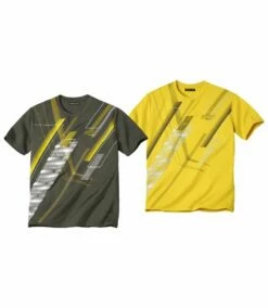 2er-Pack T-Shirts Graphic Lines Für Den Sport