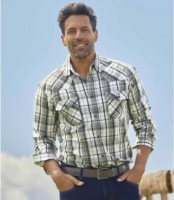 Kariertes Popelinhemd Country