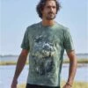 T-Shirt Mit Wolfsmotiv Im Batik-Look -ATLAS FOR MEN Verkäufe 62841dd704a0b27954c3b933f1cd9d25