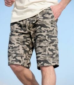 Cargo-Bermuda Entspannung Im Camouflage-Look