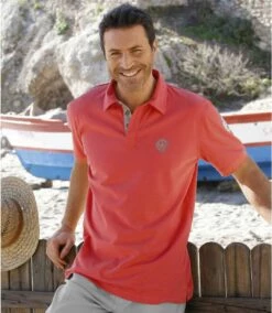 Korallenrotes Poloshirt -ATLAS FOR MEN Verkäufe 8c583ee76972884806433c863d701dd2