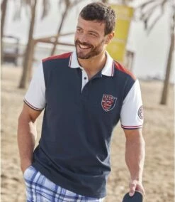 Poloshirt Im Rugby-Stil