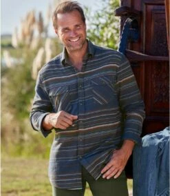 Gestreiftes Flanellhemd Toronto -ATLAS FOR MEN Verkäufe 9b9e895d73aa8c8c5986263b2dac3ae3