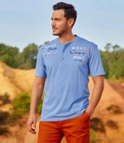 2er-Pack T-Shirts Mit Henleykragen Evasion -ATLAS FOR MEN Verkäufe 9c22d8b5605f4e8734767cace8499dac