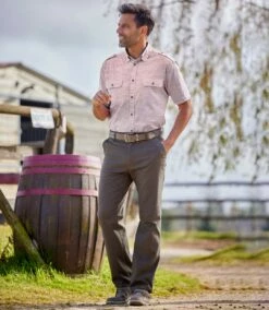 Kurzärmeliges Hemd Aus Geflammtem Popelin -ATLAS FOR MEN Verkäufe a27d7cdb68057ab38335f03386837275