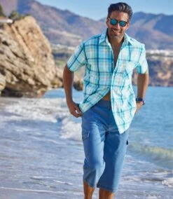 Kariertes Sommerhemd Balearen Mit Waffel-Effekt -ATLAS FOR MEN Verkäufe a6ed76ec367c29ab88567a2e7dc9bec0