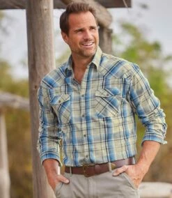 Kariertes Hemd Ranch -ATLAS FOR MEN Verkäufe a8ba9832011521b01393002d8ac56208