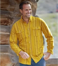 Gestreiftes Flanellhemd