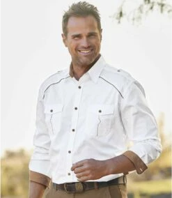 Weißes Popelinhemd -ATLAS FOR MEN Verkäufe ab052b6736fb603f470164fc5e3d9f4a