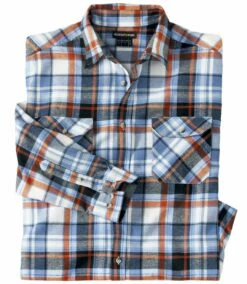 Kariertes Flanell-Hemd Indian Summer -ATLAS FOR MEN Verkäufe abdf8da79502c84403e9421ddac18ca7