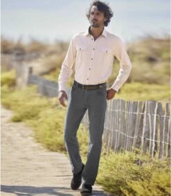 Graue Regular-Jeans Mit Stretch-Effekt -ATLAS FOR MEN Verkäufe af1975b7a91dda08509a106ded332a51