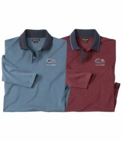 2er-Pack Jersey-Poloshirts Mountain