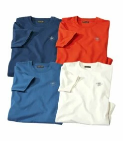 4er-Pack T-Shirts Aus Weichem Baumwollmix