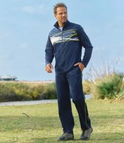 Jogging-Anzug Mit Brustaufdruck