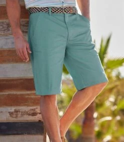 Chino-Bermuda Aus Stretch-Twill