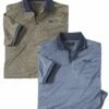 2er-Pack Melierte Poloshirts