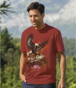 T-Shirt Mit Adler-Motiv