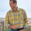 Gelbes Flanellhemd Mit Karomuster -ATLAS FOR MEN Verkäufe cfdb49e0d824b0f055a3b16e2b5bc52e