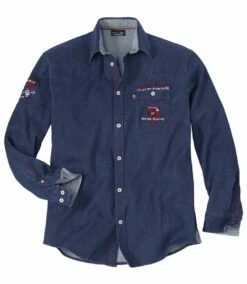 Jeans-Hemd Aus Ungebleichtem Denim -ATLAS FOR MEN Verkäufe d4208ce12b0616cfb7efbe22a2e424bb