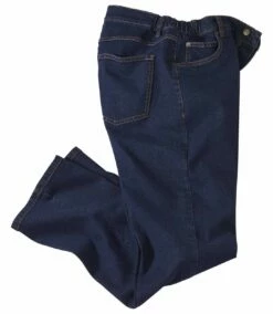 Dunkelblaue Regular-Jeans