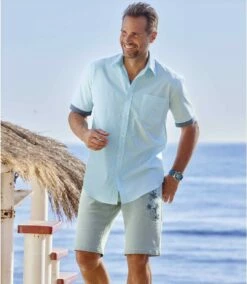 Bermuda Beach Club Aus Stretch-Denim -ATLAS FOR MEN Verkäufe dcbf73db45feb93fc56eb8677e516dba
