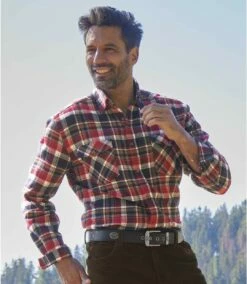 Authentisches Kariertes Flanellhemd -ATLAS FOR MEN Verkäufe df18354f5954c3f071d71107a3417864