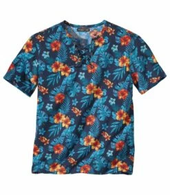 T-Shirt Polynesien Mit Geschnürtem Ausschnitt -ATLAS FOR MEN Verkäufe e22819bb72ed5f6f2180841a786f8762