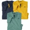 3er-Pack Einfarbige Henley-Shirts -ATLAS FOR MEN Verkäufe e43b5638f34c9ce1c095c8e63858419d