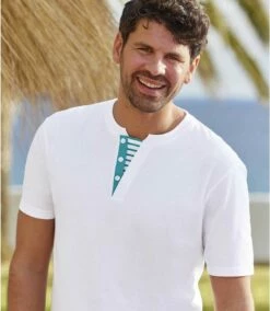 2er-Pack T-Shirts Mit Effektvollem Henleykragen -ATLAS FOR MEN Verkäufe e461a203a375d6940d543097f6844821