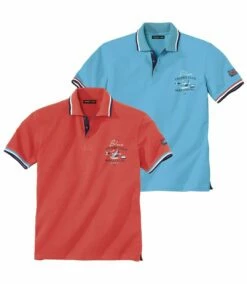 2er-Pack Poloshirts Nautical In Piqué-Qualität