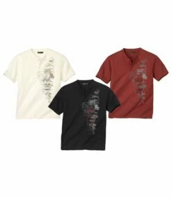 3er-Pack T-Shirts Mittelmeer