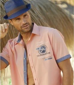 Popelin-Hemd In Korallenrot -ATLAS FOR MEN Verkäufe f7d16ff47614fe43bcb32b27e3639a3e